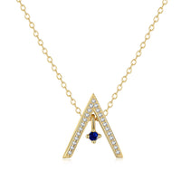 [Luckin Jewelry]Sparkling "A" Shape Necklace