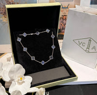 [Luckin Jewelry]CLOVER 10 MOTIFS BIDE STONE NECKLACE