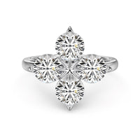 [Luckin Jewelry]Four-Leaf Clover Eight-Pointed Star Ring