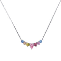 [Luckin Jewelry]Dainty Colorful Heart Necklace