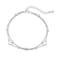 [Luckin Jewelry]Dainty Double Layer Love Heart Bracelet
