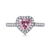 [Luckin Jewelry]Eternity Splashy Romantic Heart Shape Lover Ring