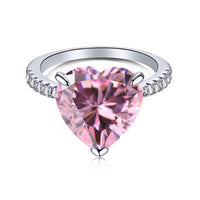 [Luckin Jewelry]6.0 Carat Luxurious Sparkling Romantic Heart Cut Lover Ring