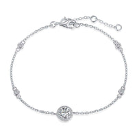 [Luckin Jewelry]Dazzling Round Cut Shape Bracelet