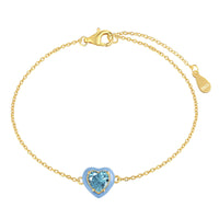 [Luckin Jewelry]Sparkling Romantic Heart Shape Lover Bracelet