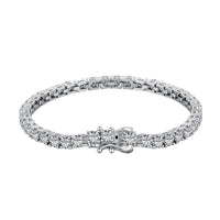 [Luckin Jewelry]Luxurious Ornate Round Cut Tennis Bracelet