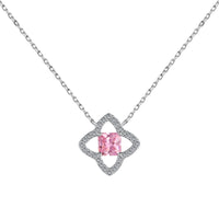 [Luckin Jewelry]Exquisite Flower Shape Princess Cut Necklace