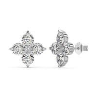 [Luckin Jewelry]Four-Leaf Clover Eight-Pointed Star Earrings