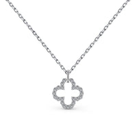 [Luckin Jewelry]Four-Leaf Clover Hollow Design Exquisite Necklace