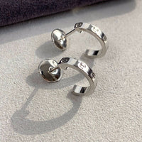 [Luckin Jewelry]LOVE EARRINGS 2.65MM SILVER