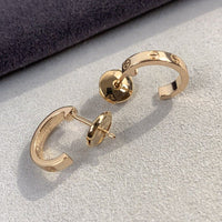 [Luckin Jewelry]LOVE EARRINGS 2.65MM PINK GOLD