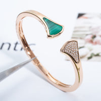 [Luckin Jewelry]DREAM BRACELET OPEN MALACHITE PINK GOLD