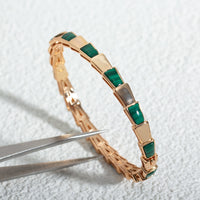 [Luckin Jewelry]SERPENTI BRACELET PINK GOLD MALACHITE