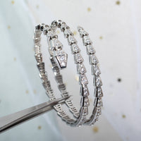 [Luckin Jewelry]SERPENTI BRACELET SILVER DIAMOND DOUBLE ROW