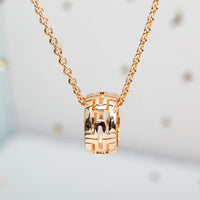 [Luckin Jewelry]PARENTESI NECKLACE PINK GOLD