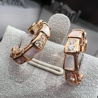 [Luckin Jewelry]SERPENTI MOP PINK GOLD EARRINGS