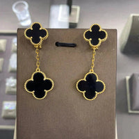 [Luckin Jewelry]CLOVER 2 MOTIFS  EARRINGS (MULTIPLE CHOICESC