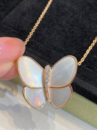 [Luckin Jewelry]BUTTERFLY GOLD MOP DIAMOND NECKLACE