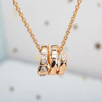 [Luckin Jewelry]SERPENTI PINK GOLD NECKLACE DIAMOND