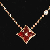 [Luckin Jewelry]STAR NECKLACE PINK GOLD 1 DIAMOND