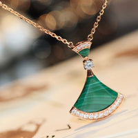 [Luckin Jewelry]DREAM NECKLACE MALACHITE DIAMOND