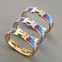 [Luckin Jewelry]H BRACELET DOTTED BORDER 12MM