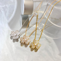 [Luckin Jewelry]FLOWER DIAMOND NECKLACE