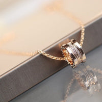 [Luckin Jewelry]ZERO 1 PINK GOLD DIAMOND NECKLACE