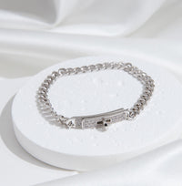[Luckin Jewelry]KELLY CHAIN SILVER DIAMOND BRACELET