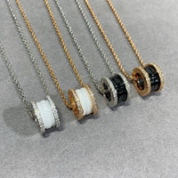 [Luckin Jewelry]ZERO 1 DIAMOND CERAMIC NECKLACE