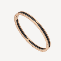 [Luckin Jewelry]ZERO 1 PINK GOLD WITH BLACK CERAMIC BRACELET