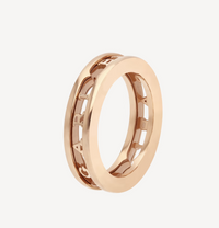 [Luckin Jewelry]ZERO 1 ONE-BAND WITH OPENWORK LOGO SPIRAL RING