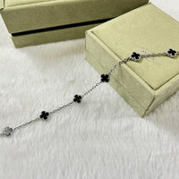 [Luckin Jewelry]CLOVER 6 MOTIF  ONYXS BRACELET