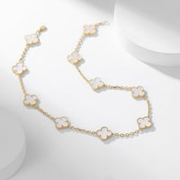 [Luckin Jewelry]CLOVERS THE 10-MOTIFS WHITE MOTHER OF PEARL NECKLACE