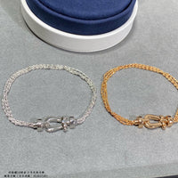 [Luckin Jewelry]FORCE SMALL HORSESHOE  DIAMOND CHAIN ROPE BRACELET