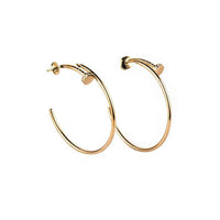 [Luckin Jewelry]JUSTE EARRINGS GOLD DIAMONDS 1.8MM