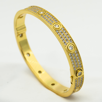 [Luckin Jewelry]LOVE BRACELET 6.1MM DIAMOND-PAVED 10 BIG DIAMONDS