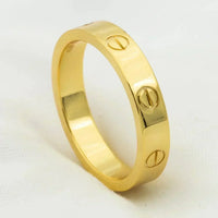[Luckin Jewelry]LOVE RING 4MM 1 DIAMOND GOLD