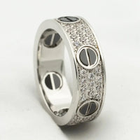 [Luckin Jewelry]LOVE RING 5.5MM DIAMONDS PAVED CERAMIC
