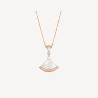 [Luckin Jewelry]DREAM NECKLACE MOP PINK GOLD DIAMOND