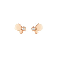 [Luckin Jewelry]BEE LOVE PINK GOLD DIAMOND EARRINGS