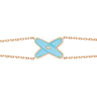 [Luckin Jewelry]JEUX BRACELET TURQUOISE PINK GOLD 1 DIAMOND