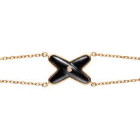 [Luckin Jewelry]JEUX BRACELET ONYX PINK GOLD 1 DIAMOND
