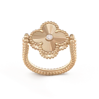 [Luckin Jewelry]CLOVER RIVERSIBLE ROSE GOLD RING