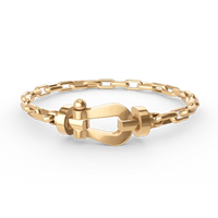 [Luckin Jewelry]FORCE LARGE HORSESHOE CLASP  METAL BRACELET