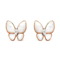 [Luckin Jewelry]BUTTERFLY MOP DIAMOND EARRINGS