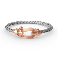 [Luckin Jewelry]FORCE LARGE HORSESHOE NO DIAMOND BRACELET ROSE GOLD