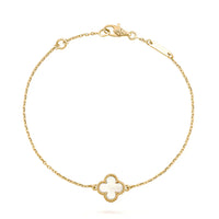 [Luckin Jewelry]CLOVER WHITE MOP SINGLE FLOWER BRACELET