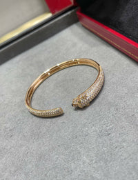 [Luckin Jewelry]PANTHERE FULL DIAMOND OPEN BRACELET