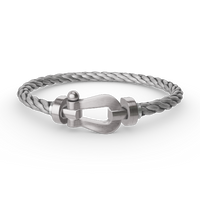 [Luckin Jewelry]FORCE LARGE HORSESHOE NO DIAMOND BRACELET SILVER